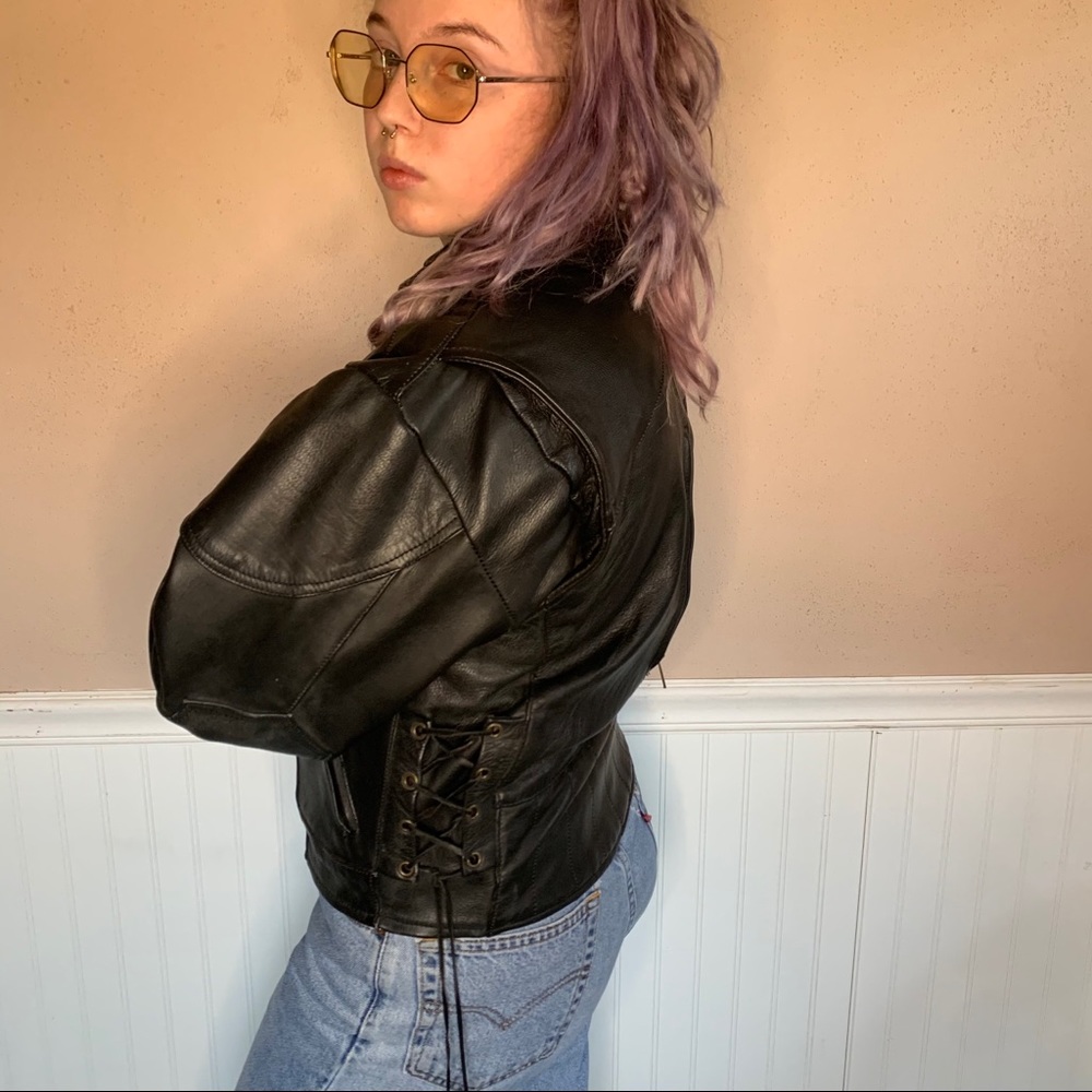Vintage Women’s Leather Biker Jacket